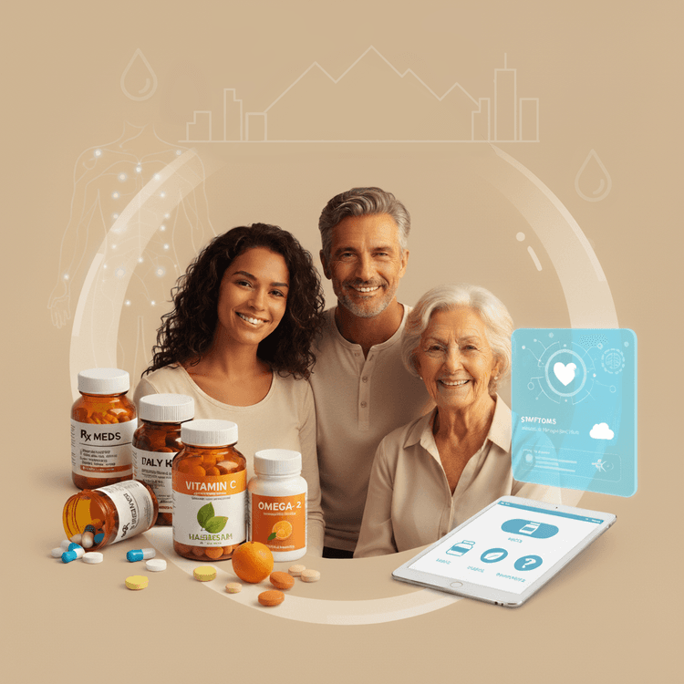 Science-based health analysis illustration