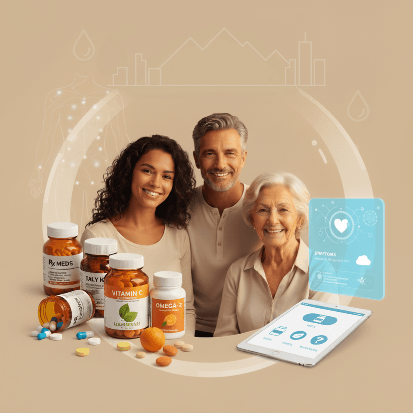 Science-based health analysis illustration